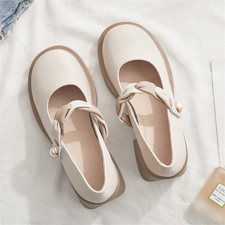 beige mary jane shoes